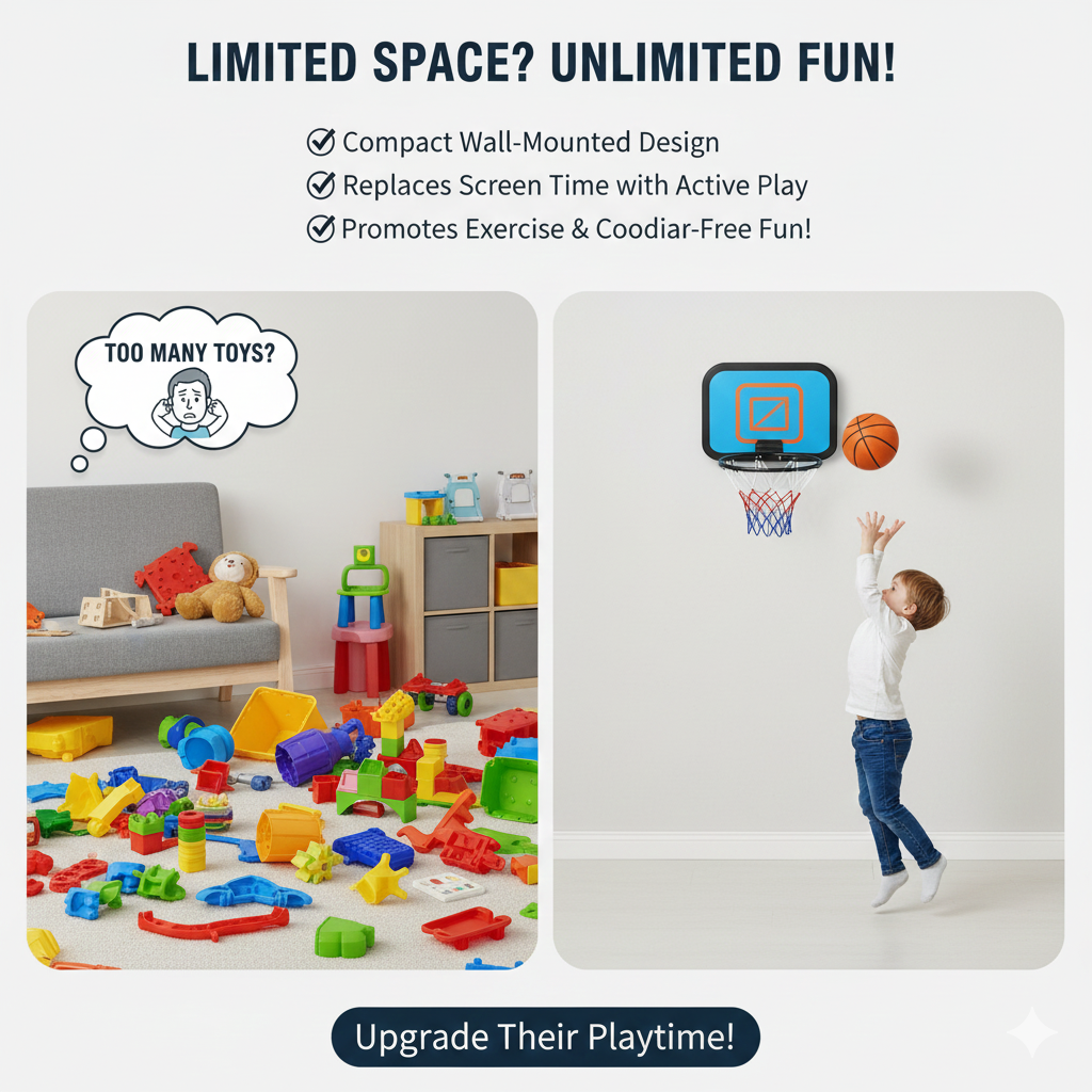 Smart Indoor Basketball Hoop for Kids