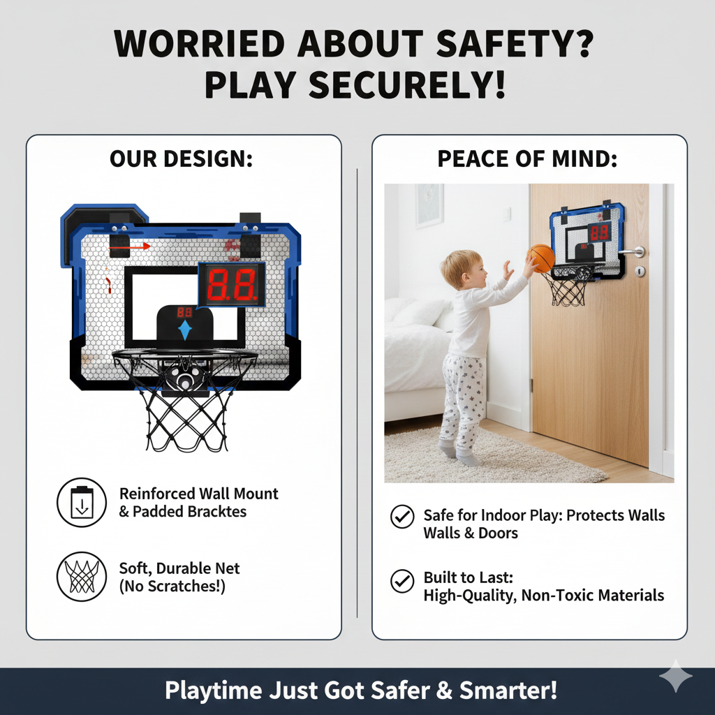 Smart Indoor Basketball Hoop for Kids